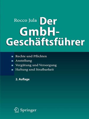 cover image of Der GmbH-Geschäftsführer